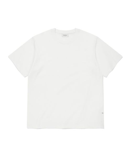 COVERNAT 베이직 크롭 티셔츠 화이트 CO2602ST18WH