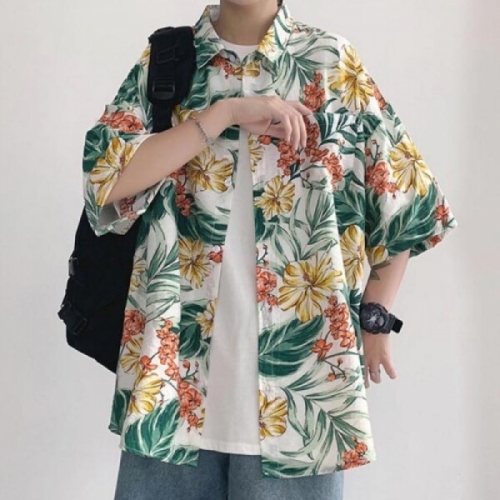 파파브로 모로엠 다양한 패턴 바캉스 데일리 휴양지 하와이안 셔츠 DMS-SHA-Q4