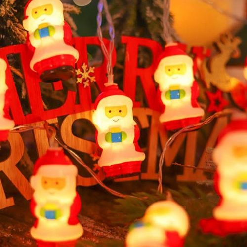 쭈니스토리지 LED 크리스마스 스탠딩 산타 와이어 전구 3m
