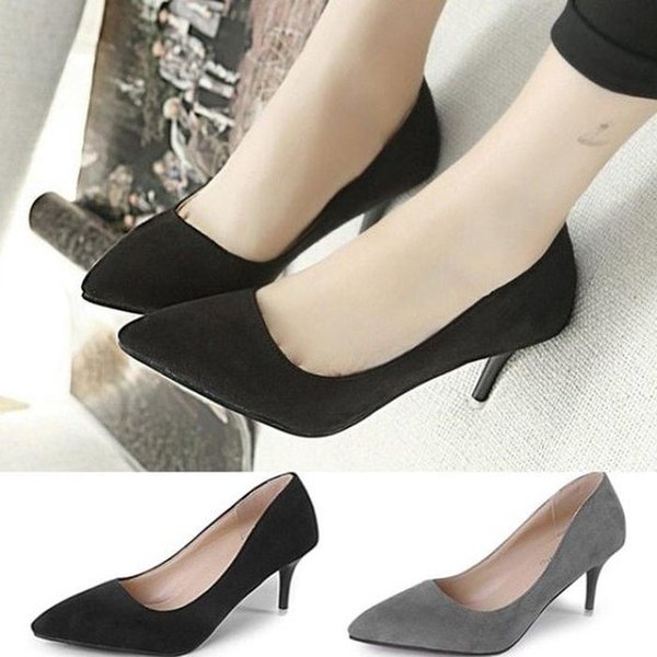  하이힐 아영 여성구두 스웨이드 힐 7.0cm / 미들힐 50990189
