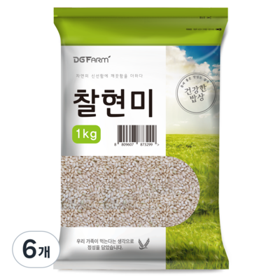 건강한밥상 국산 찰현미 (1kg,6개)_이미지