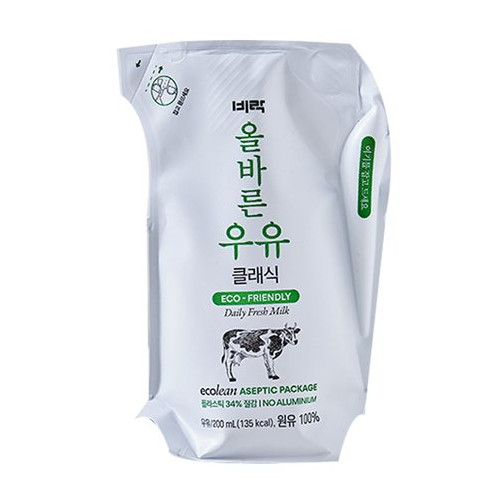 멸균 올바른클래식우유 200ml 24팩