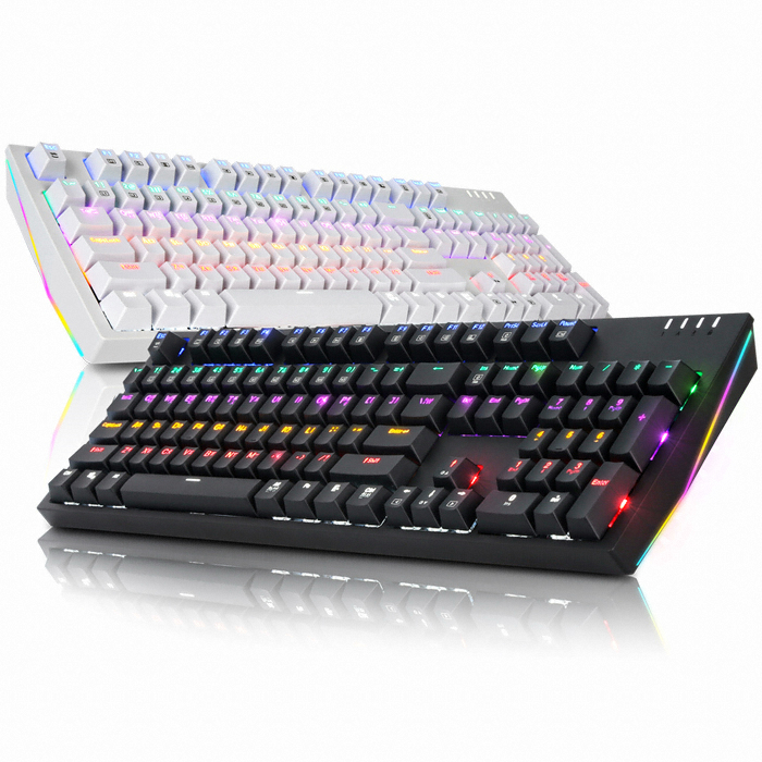 COX CK777 V광축 완전방수 교체축 사이드 RGB 게이밍 (화이트, 넌클릭)