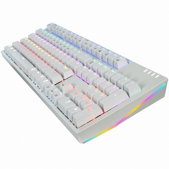 COX CK777 V광축 완전방수 교체축 사이드 RGB 게이밍 (화이트, 넌클릭)_이미지