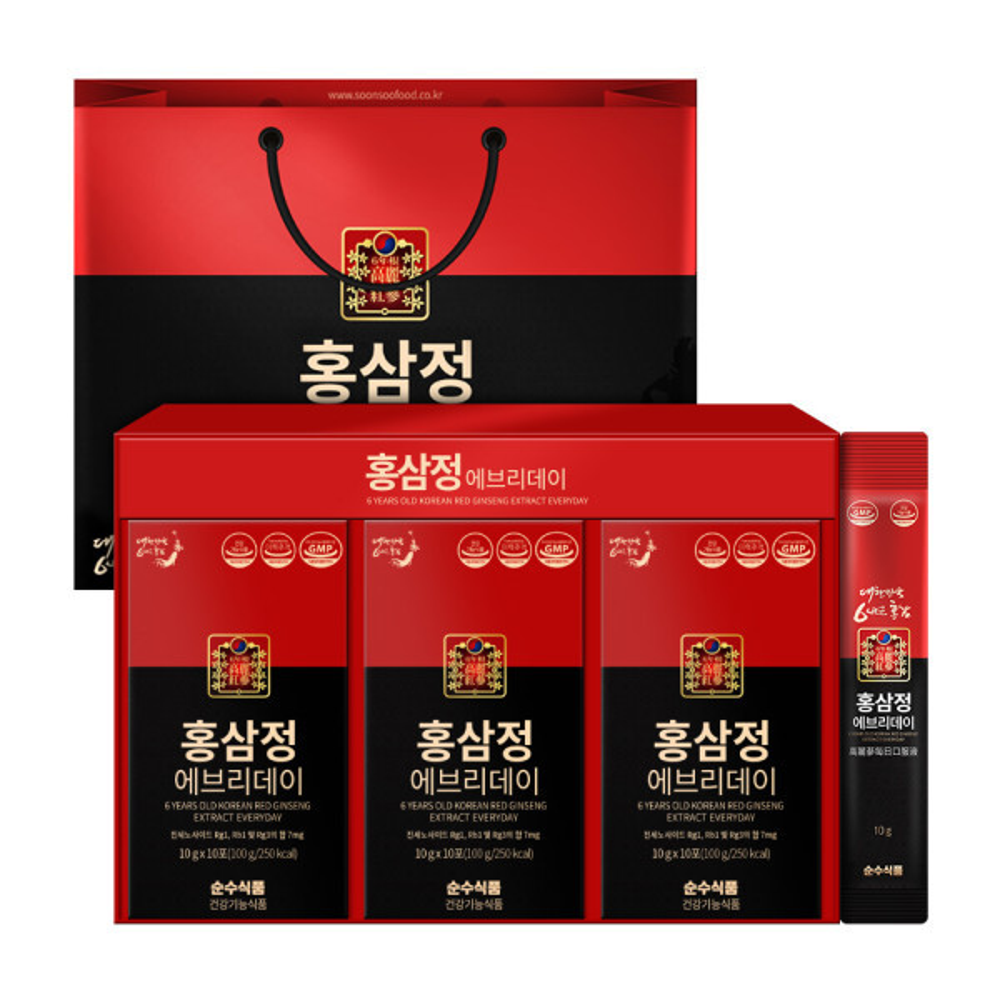 순수식품 6년근 홍삼정 에브리데이 10g 30포 (4개)_이미지