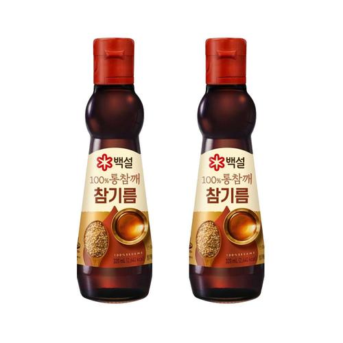 백설 100% 통참깨 참기름 320ml (2개)_이미지