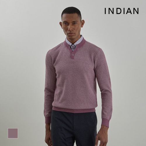 세정 인디안 투톤 이중에리 니트_MIEBP5SC401_이미지