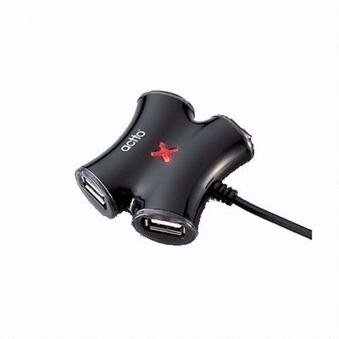 Actto 4포트 엑스형 USB 허브 (HUB-100)_이미지