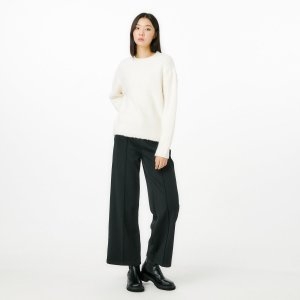 자연주의 여 올데이 브러시드 세미와이드 팬츠 J123401018 385580 L 73cm 블랙 385580