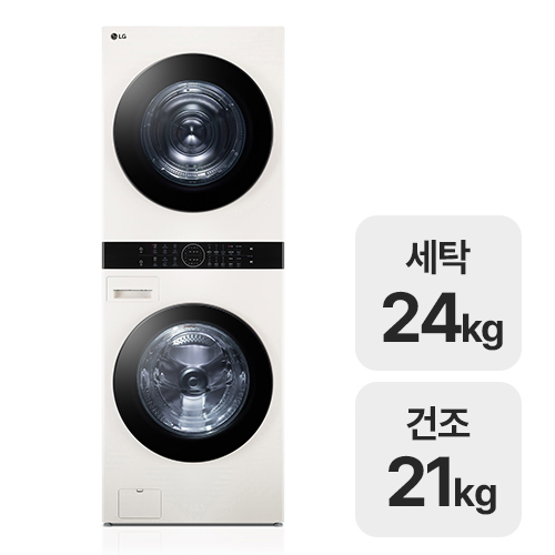LG전자 트롬 오브제컬렉션 워시타워 W21EEAM_이미지