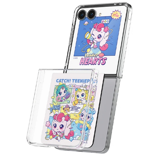 엑스플러스 갤럭시Z 플립7 캐치! 티니핑 로열핑&뱅 플립수트 카드 with 케이스