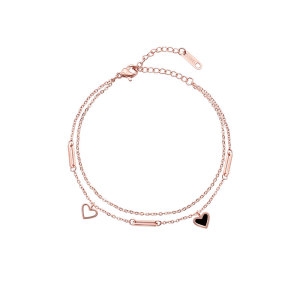 크로노스 CRJ2016B-RG 하트 팔찌