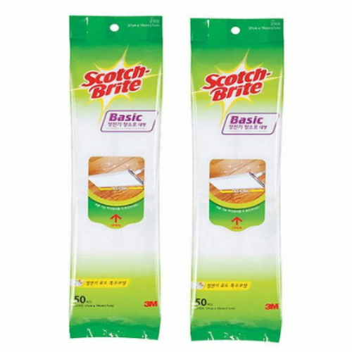3M 스카치브라이트 ㅤ베이직 정전기 청소포 대형 50매 (2개(100매))_이미지