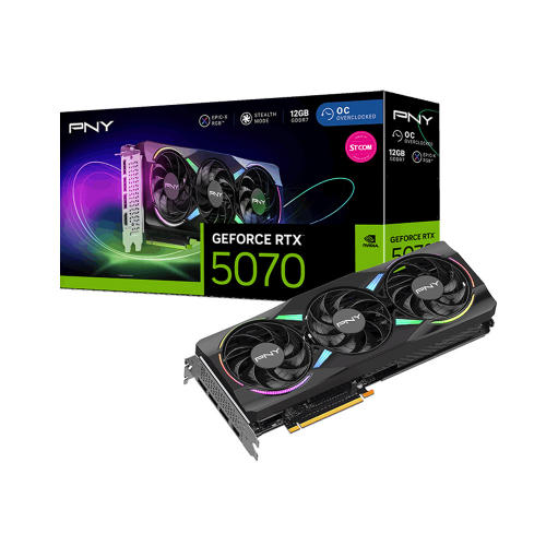 PNY 지포스 RTX 5070 EPIC-X RGB OC D7 12GB Triple Fan STCOM이미지입니다. 누르면 해당 게시물로 새창이동합니다.