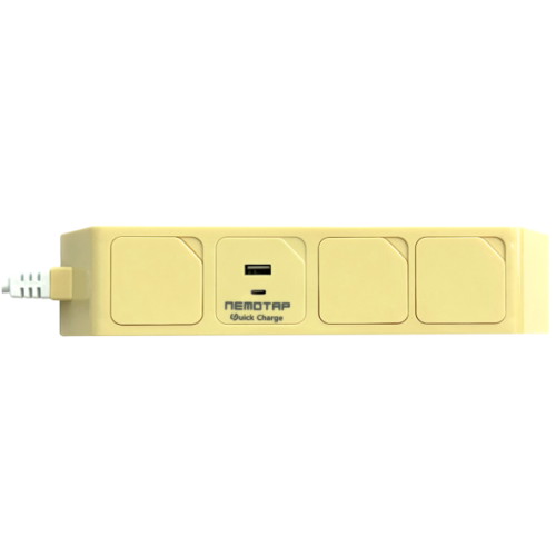 에스와이폴리텍 네모탭 3구 16A USB 고속충전 C타입 멀티탭 파스텔 컬러 2개