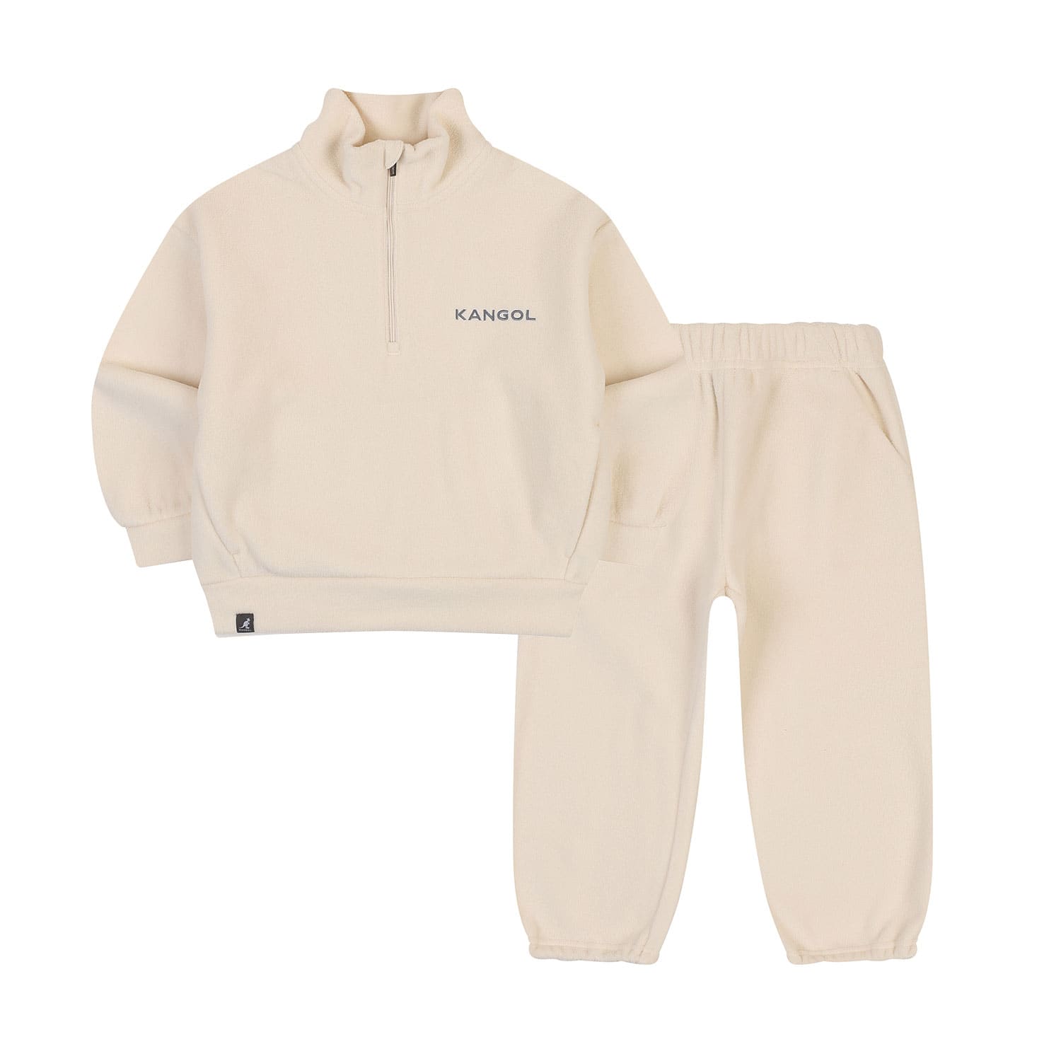 캉골키즈 레터링 로고 플리스 세트웨어 SD 0001 아이보리 ASDCSE00010IV