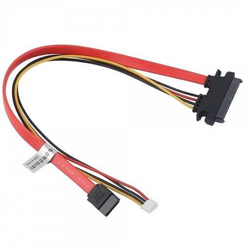 강원전자 NETmate NM-SAT11 SATA 22핀 to SATA+PH2.0 미니4핀 케이블 (0.3m)_이미지