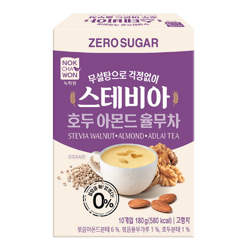 녹차원 무설탕으로 걱정없이 스테비아 호두 아몬드 율무차 10T