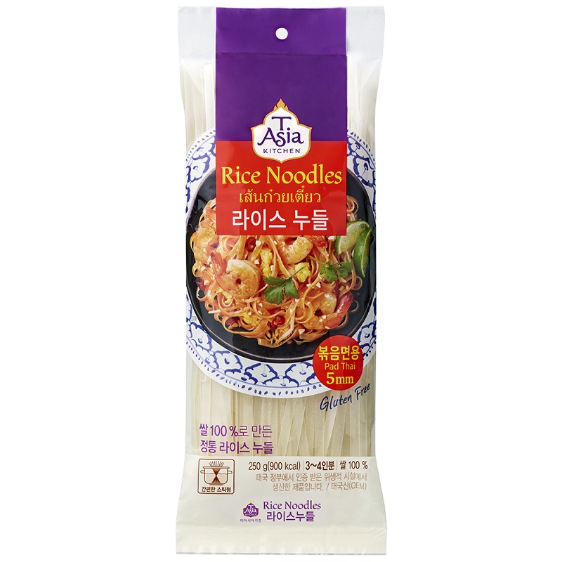 샘표식품 티아시아키친 라이스 누들 볶음면용(5mm) 250g (5개)_이미지