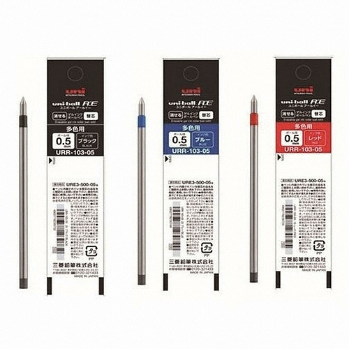 미쓰비시 유니볼 RE3 3색볼펜 리필심 URR-103-05_이미지