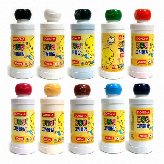 동아 딩동댕 그림물감 200ml (14색)_이미지