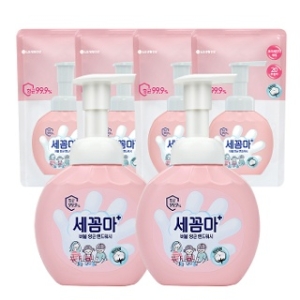 온더바디 세꼼마 버블 핸드워시 파우더 250ml x 2개 + 리필 200ml x 4개_이미지