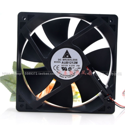 델타 AUB1212M 12cm 12025 12V 0.27A 컴퓨터 케이스 전원 공급 장치 자동 냉각 팬_이미지