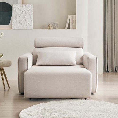 장인가구 조디 제로월 슬라이딩 확장형 모션 패브릭 소파 1인용_이미지