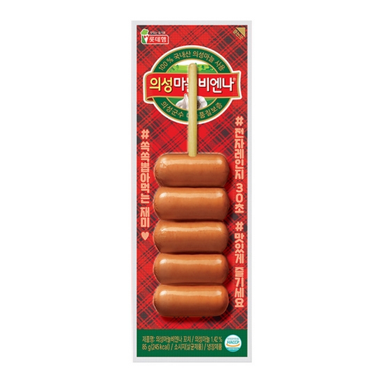 롯데웰푸드 의성마늘 비엔나 꼬치 85g (30개)_이미지