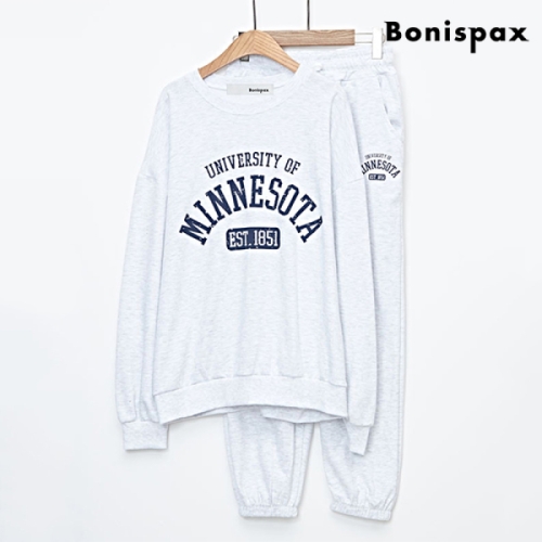 미네소타 맨투맨 허리 밴딩 조거 팬츠 셋업 XO1OW011L0