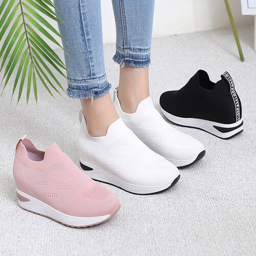 베리슈 여성 7cm 삭스 속굽 키높이운동화 스니커즈