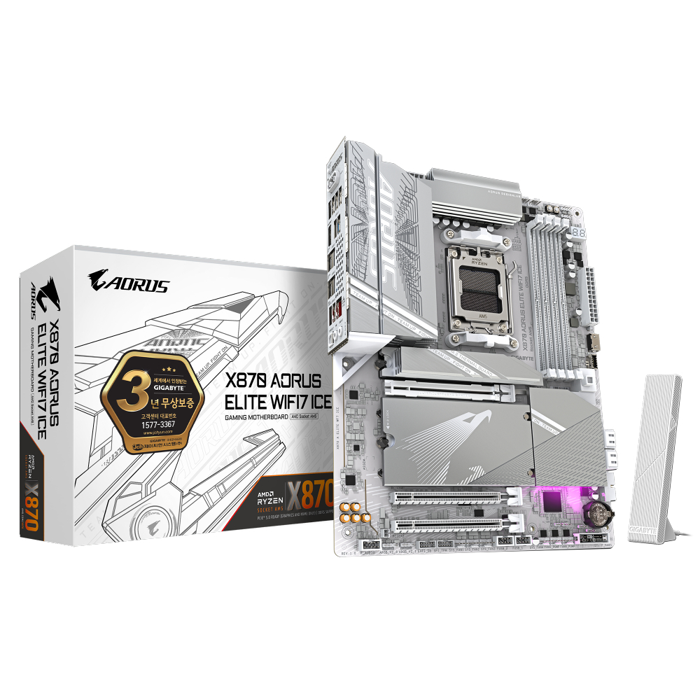 GIGABYTE X870 AORUS ELITE WIFI7 ICE 제이씨현이미지입니다. 누르면 해당 게시물로 새창이동합니다.