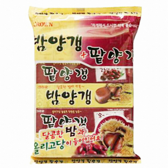 크라운제과 밤양갱 + 팥양갱 10개입 500g (5개)_이미지