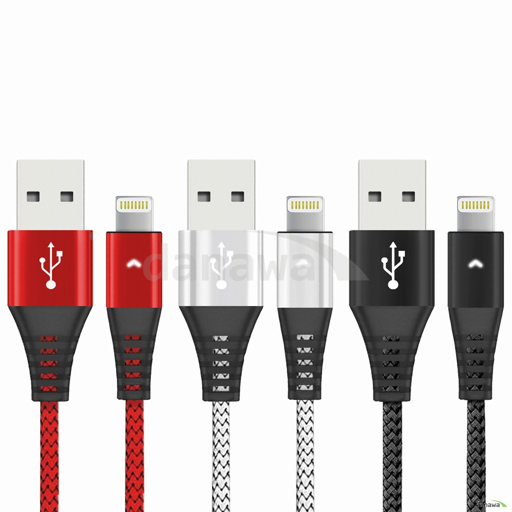 베리어 LED 라이트닝 8핀 충전 케이블 (1.2m, 1개)_이미지