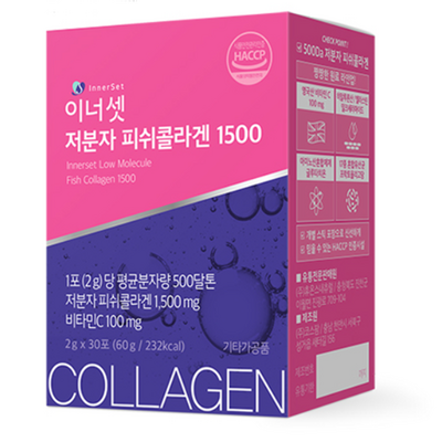 휴온스내츄럴 이너셋 저분자 피쉬콜라겐 1500 2g 30포 (7개)