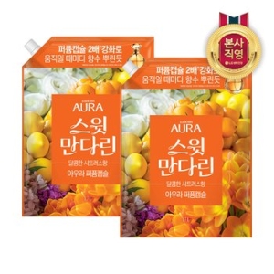 샤프란 아우라 딥센트 스윗만다린 리필 1.7L (2개)_이미지