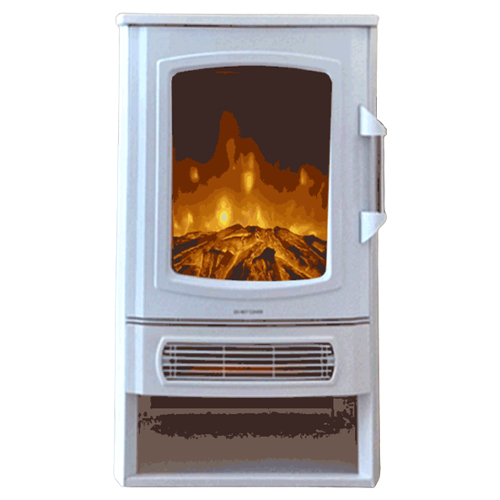 한스전자 로망R 전기 벽난로 (화이트)_이미지