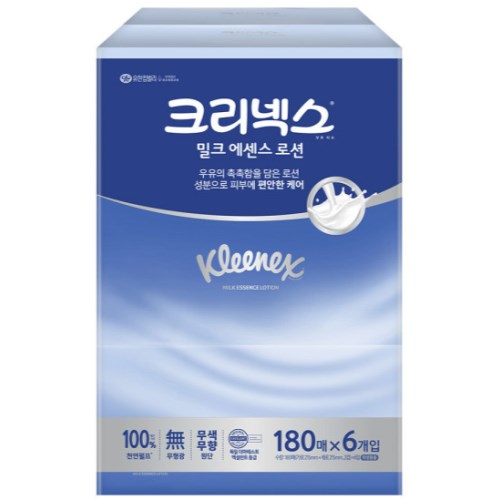 밀크 에센스 로션 미용티슈 180매 (6입)