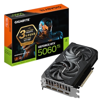 GIGABYTE 지포스 <b>RTX</b> 5060 Ti WINDFORCE MAX OC D7 8GB 제이씨현