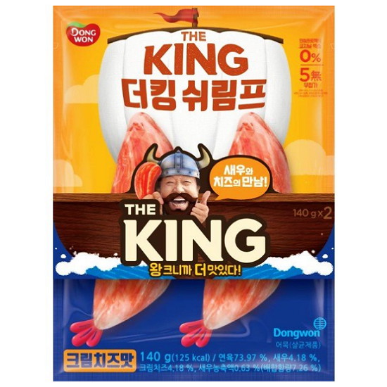 동원F&B 더킹 쉬림프 크림치즈맛 140g (20개)
