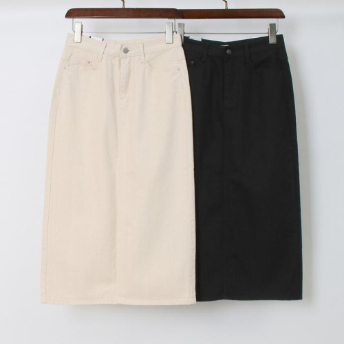  강물처럼 빅사이즈치마 P365L509 데일리데님면H롱스커트 LO 41289738A