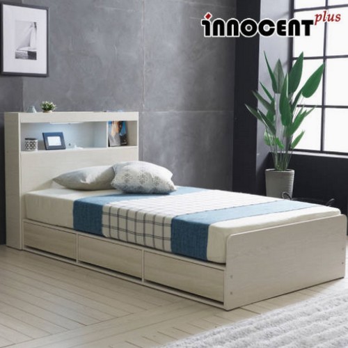 이노센트플러스 마인 라니 수납 LED침대 SS (40T라텍스독립)
