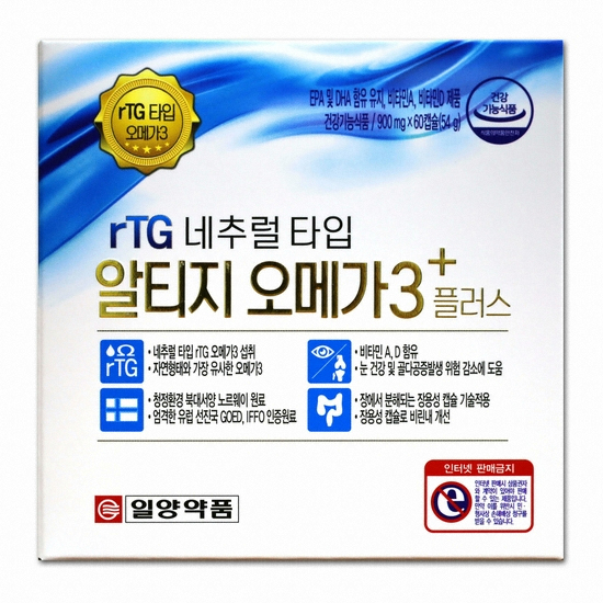 일양약품 네추럴 타입 알티지 오메가3 플러스 60캡슐 (1개)