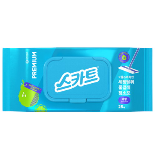 도톰 촉촉한 세정탈취 물걸레 청소포 대형 25매 1팩