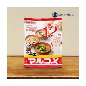 마루코메 잇큐상 즉석미소 12식 216g 된장국 미소국 간편식 혼밥 미소시루 일본된장_이미지