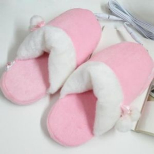 핑크방울슬리퍼 USB 온열 발난로_이미지