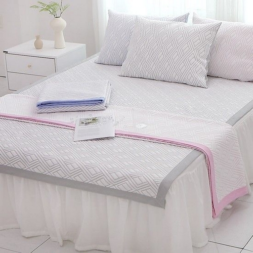 보몽드 미로틱 스퀘어 핀쿨 밴딩형 냉감패드 (슈퍼싱글 SS)_이미지