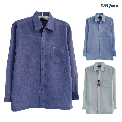  에스엠진 SMJ1310 남자 긴팔 카라 셔츠 남방 린넨st. 중년 남성 봄,여름