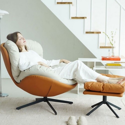 마루이 에그 회전 안락 소파 수유 의자 1인용 (쿠션스툴포함)