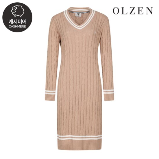 올젠 여성 시그니처 니트 원피스 ZLC4OO1109_이미지